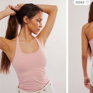 Free People Intimitaly: Clean Lines Racer back Cami, size M-L NWT